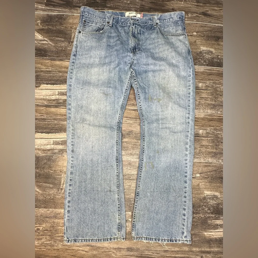 Levi’s 527 Bootcut Jeans Distressed Workwear Denim 38x30